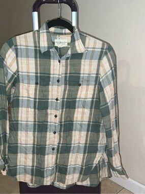 Ralph Lauren Green and Cream Plaid Button-Down Shirt